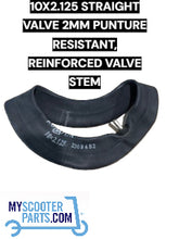 10x2.125 inner tube straight valve 2mm puncture resistant Ninebot, Segway, myscooterparts.com, Brisbane North.